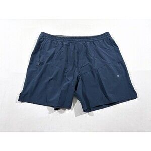 Mack Weldon Shorts Mens Blue Performance Drawstring Stretch Zip Pockets  Sz XL